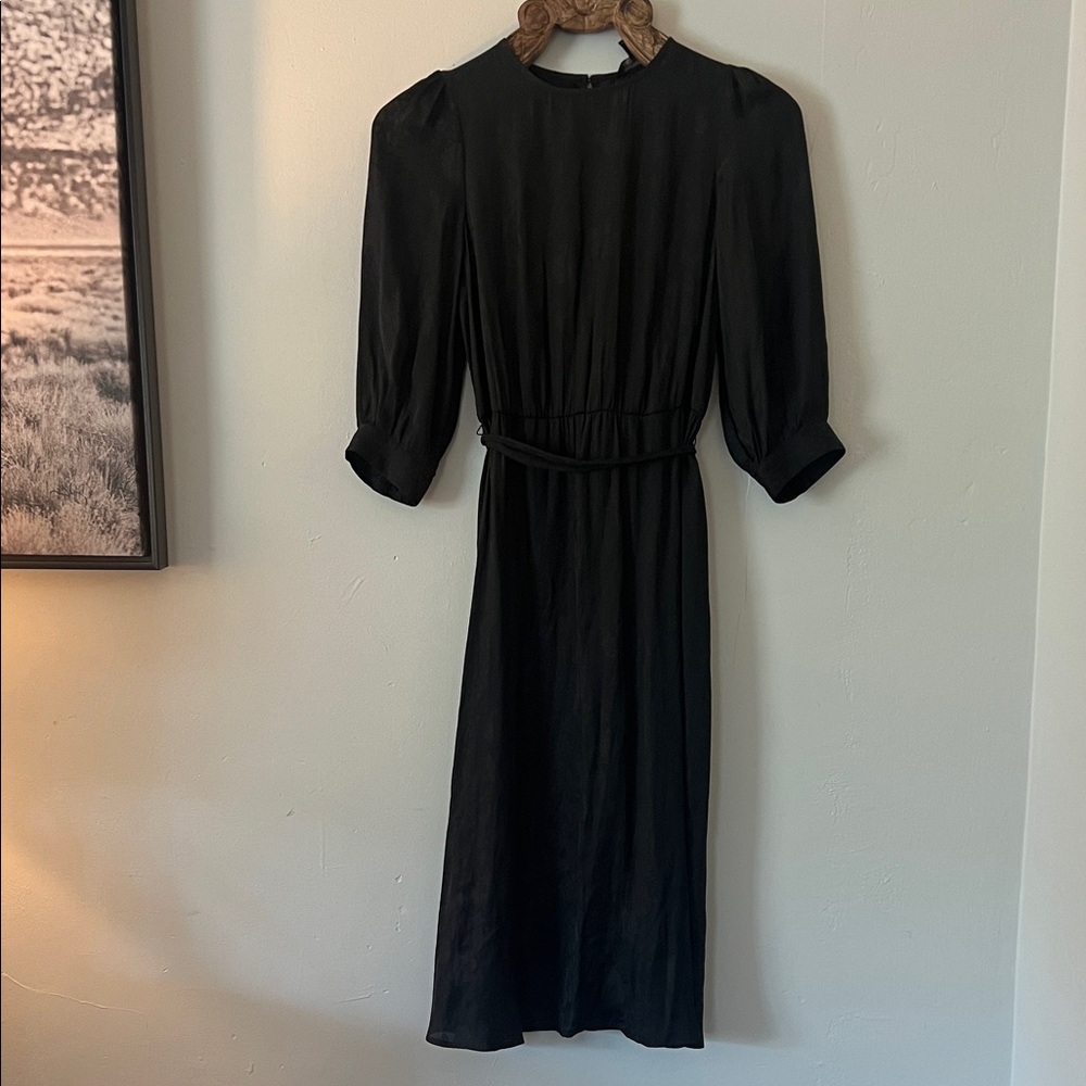 Banana Republic Factory Black Long Sleeve Dress